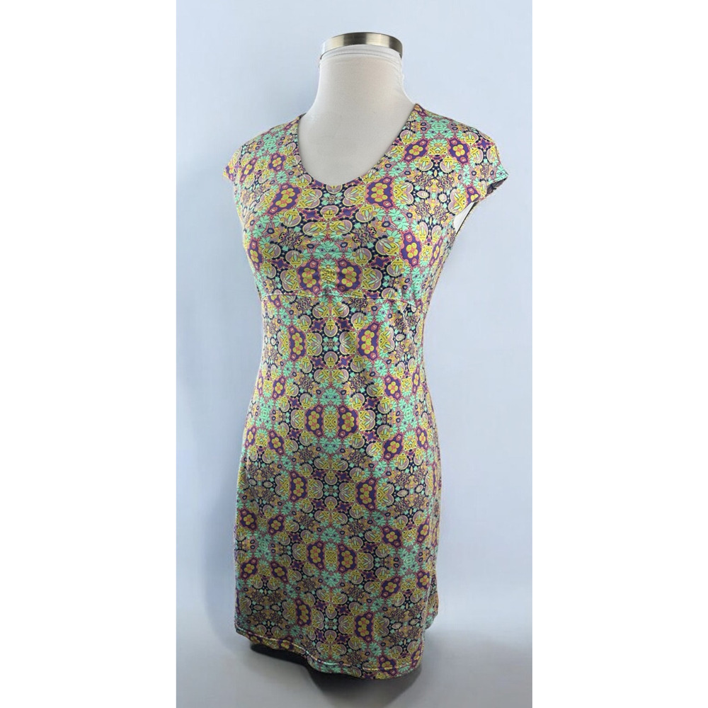 Title Nine Diamalete Shirt Dress Medium Printed V Neck Geometric Golf Summer - Picture 14 of 14